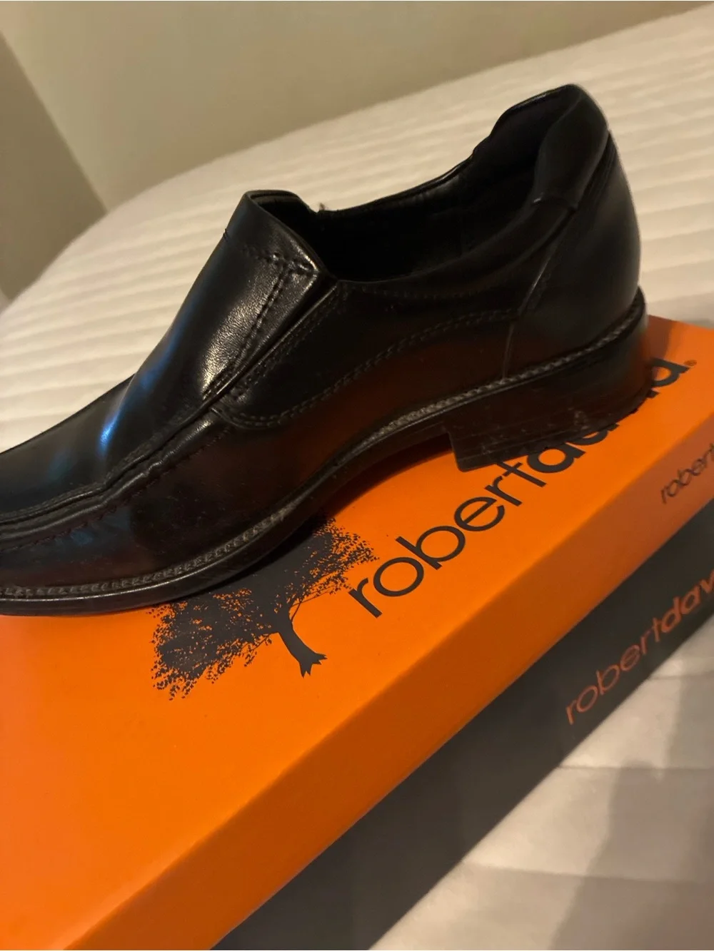 Robert David Kids Black Slip-On Dress Shoes